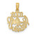 Image of 14K Yellow Gold 100% Aquarius Pendant D4064