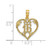 Image of 14K Yellow Gold 16 Inside Heart Pendant