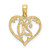Image of 14K Yellow Gold 20 Inside Heart Pendant
