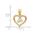 Image of 14K Yellow Gold 2-CZ Cut-Out Heart Pendant