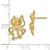 Image of 16.6mm 14K Yellow Gold 2-D & Polished Octopus Post Earrings