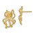Image of 16.6mm 14K Yellow Gold 2-D & Polished Octopus Post Earrings
