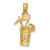 Image of 14K Yellow Gold 2-D Cocktail Drink w/ Umbrella Pendant K7306