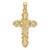 Image of 14K Yellow Gold 2-D Cross w/ Lace Trim Pendant