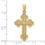 Image of 14K Yellow Gold 2-D Cross w/ Spade Ends Pendant