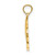 Image of 14K Yellow Gold 2-D Curacao Under Polished Dolphin Pendant