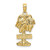 Image of 14K Yellow Gold 2-D Hawaii On Palm Tree Pendant