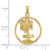 Image of 14K Yellow Gold 2-D Marco Island Palm Tree In Round Frame Pendant