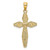 Image of 14K Yellow Gold 2-D Polished Crucifix Pendant