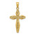 Image of 14K Yellow Gold 2-D Polished Crucifix Pendant
