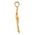 Image of 14K Yellow Gold 2-D Polished Dolphin Jumping Pendant K7416