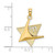 Image of 14K Yellow Gold 2-D Polished Jewish Star Of David w/ Chai Pendant