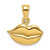 Image of 14K Yellow Gold 2-D Polished Lips Pendant