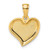 Image of 14K Yellow Gold 2-D Polished Teardrop Heart Pendant K7117