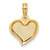 Image of 14K Yellow Gold 2-D Polished Teardrop Heart Pendant K7118