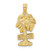 Image of 14K Yellow Gold 2-D San Diego On Palm Tree Pendant