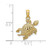 Image of 14K Yellow Gold 2-D Sea Turtle w/ Tail Pendant K7647
