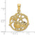Image of 14K Yellow Gold 2-D Shell Cluster In Circle Pendant