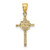 Image of 14K Yellow Gold 2-D Starburst Crucifix Pendant