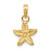 Image of 14K Yellow Gold 2-D Starfish Pendant K7861
