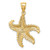 Image of 14K Yellow Gold 2-D Starfish w/ Small Holes Pendant