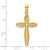 Image of 14K Yellow Gold 2-D Textured Cross Pendant