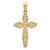 Image of 14K Yellow Gold 2-D Textured Cross Pendant