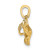 Image of 14K Yellow Gold 2-D Textured Hibiscus Flower Pendant