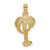 Image of 14K Yellow Gold 2-D Textured Palm Tree Pendant
