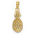 Image of 14K Yellow Gold 2-D Textured Pineapple Pendant