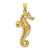 Image of 14K Yellow Gold 2-D Textured Seahorse Pendant