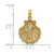 Image of 14K Yellow Gold 2-D Textured Shell w/ Mini Double Palm Tree Pendant
