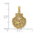 Image of 14K Yellow Gold 2-D Textured Shell w/ Two Starfish & Coral-Design Pendant Image of 14K Yellow Gold 2-D Textured Shell w/ Two Starfish & Coral-Design Pendant