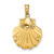 Image of 14K Yellow Gold 2-D Textured Shell w/ Two Starfish & Coral-Design Pendant Image of 14K Yellow Gold 2-D Textured Shell w/ Two Starfish & Coral-Design Pendant