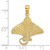 Image of 14K Yellow Gold 2-D Textured Spotted Eagle Ray Pendant K7477