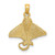 Image of 14K Yellow Gold 2-D Textured Spotted Eagle Ray Pendant K7487