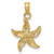 Image of 14K Yellow Gold 2-D Textured Starfish Pendant K7701