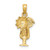 Image of 14K Yellow Gold 2D Yellow Enameled Tropical Drink Multi-Colored Umbrella Pendant