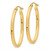Image of 14mm 14K Yellow Gold 2mm Oval Hoop Earrings TL240