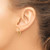 Image of 15mm 14K Yellow Gold 2mm Satin Shiny-Cut Endless Hoop Earrings XY1175