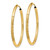 Image of 30mm 14K Yellow Gold 2mm Satin Shiny-Cut Endless Hoop Earrings XY1179