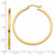 Image of 40mm 14K Yellow Gold 2mm Square Tube Hoop Earrings T1071