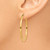 Image of 35mm 14K Yellow Gold 2mm Square Tube Hoop Earrings T1075