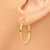Image of 25mm 14K Yellow Gold 2mm Square Tube Hoop Earrings T1077