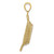 Image of 14K Yellow Gold 3-D 2 Handles Rectangular Basket Pendant