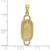 Image of 14K Yellow Gold 3-D 2 Handles Rectangular Basket Pendant