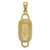 Image of 14K Yellow Gold 3-D 2 Handles Rectangular Basket Pendant