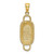 Image of 14K Yellow Gold 3-D 2 Handles Rectangular Basket Pendant