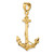 Image of 14K Yellow Gold 3-D Anchor w/ Rope Pendant C3342
