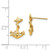 Image of 16mm 14K Yellow Gold 3-D Anchor with Rope Post Earrings